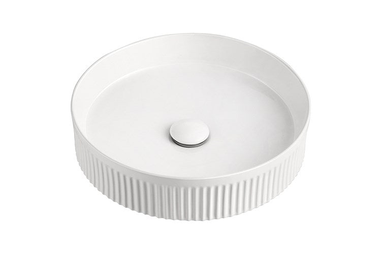 Round Fluted Above Counter Basin - $150