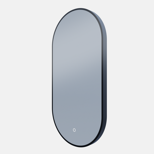 Remer CO4590-MB Oval 450x900mm LED Mirror with Matt Black Aluminium Frame - $398