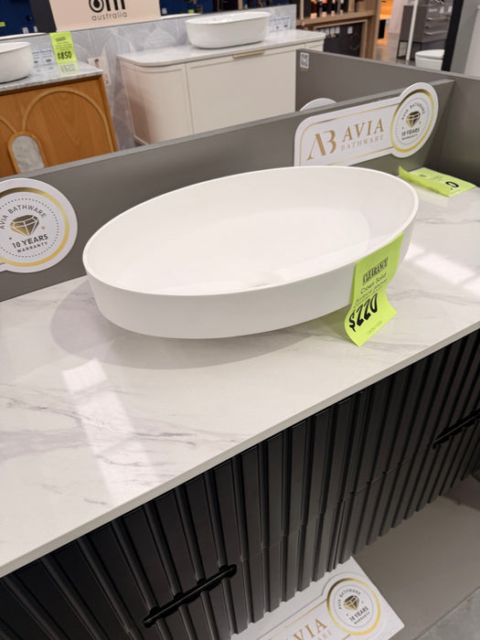 Crown Soilid Surface Above Counter Basin Matte White -$220
