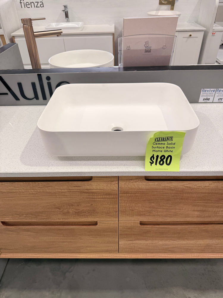 Gemma Soilid Surface Above Counter Basin Matte White -$180