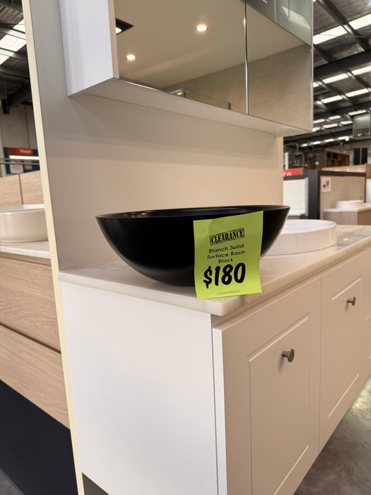 Blanche Soilid Surface Above Counter Basin Black -$180