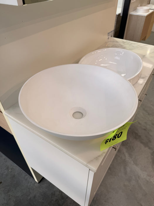 Otis Soilid Surface Above Counter Basin Matte White -$180