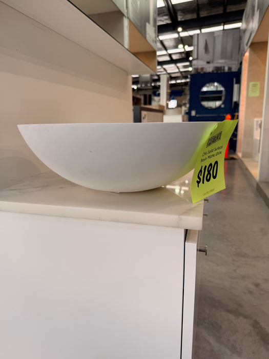 Otis Soilid Surface Above Counter Basin Matte White -$180
