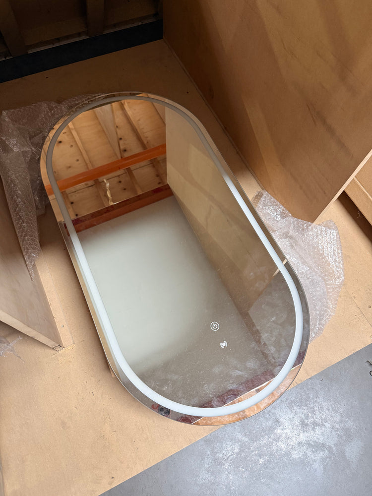 Newport LED Natural Oak Shaving Cabinet - $470