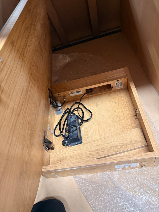 Newport LED Natural Oak Shaving Cabinet - $470