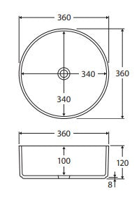 Reba Above Counter Basin