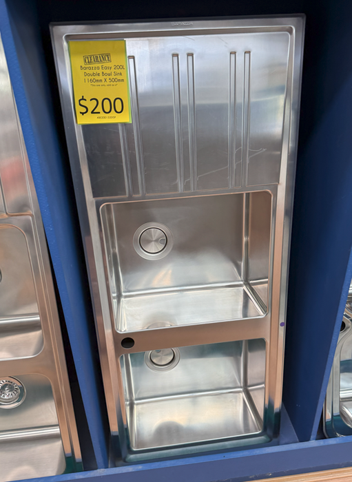 Barazza Easy 200L Double Bowl Sink - $200