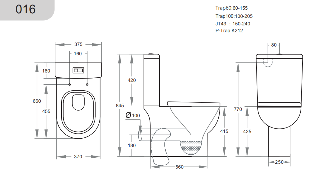 KDK 016 Back To Wall Suite