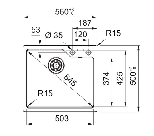 UBG 610-56 MB Urban Fragranite Sink - $348