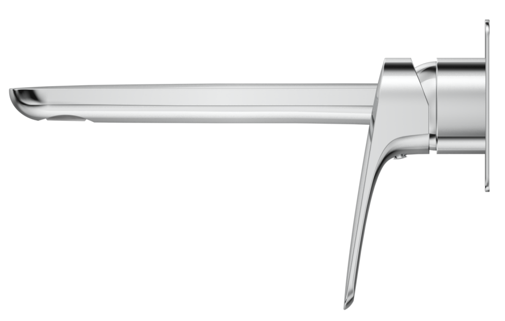 Kaza Wall Basin/Bath Mixer On Plate