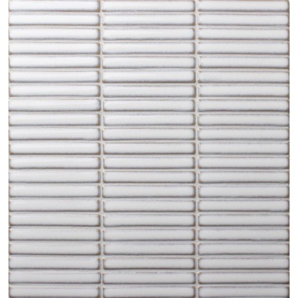 JAPANESE TRACES LINEN WHITE MOSAIC 12X92X8MM ON 284X298MM