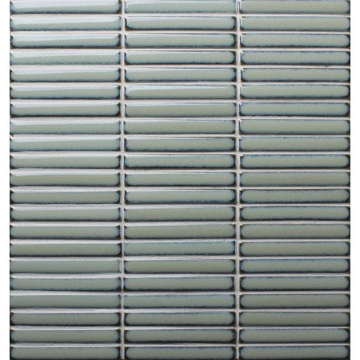 JAPANESE TRACES SAGE GREEN MOSAIC 12X92X8MM ON 284X298MM