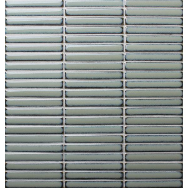 JAPANESE TRACES SAGE GREEN MOSAIC 12X92X8MM ON 284X298MM