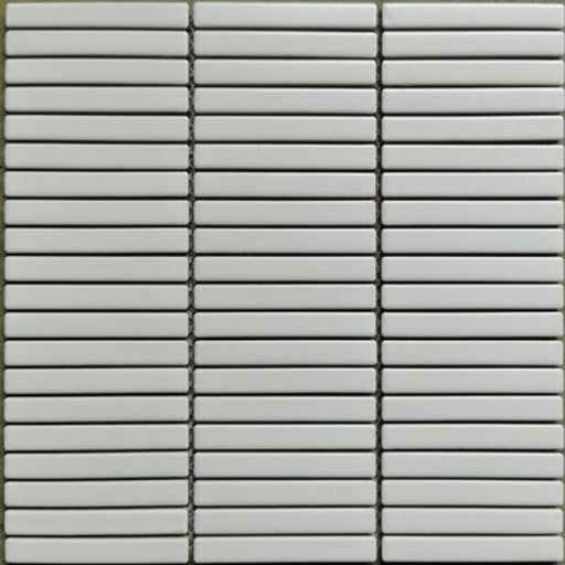 JAPANESE TRACES PLAIN WHITE MATT MOSAIC 12.8X95 ON 292.5X296