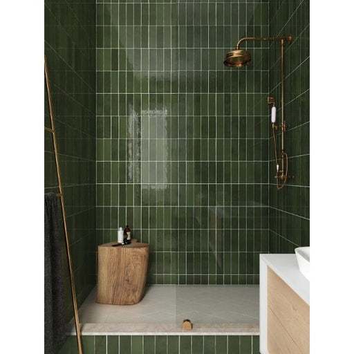 LA RIVIERA BOTANICAL GREEN GLOSS SUBWAY 65X200 V2 (25847)