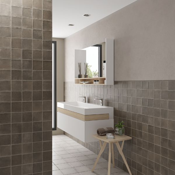 ARGILE CACAO MATT SQUARE 100X100MM V2 (27571)