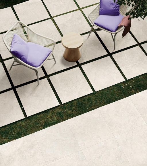 TRAVERPRO WHITE CROSS CUT MATT TR01C 600X600X10MM
