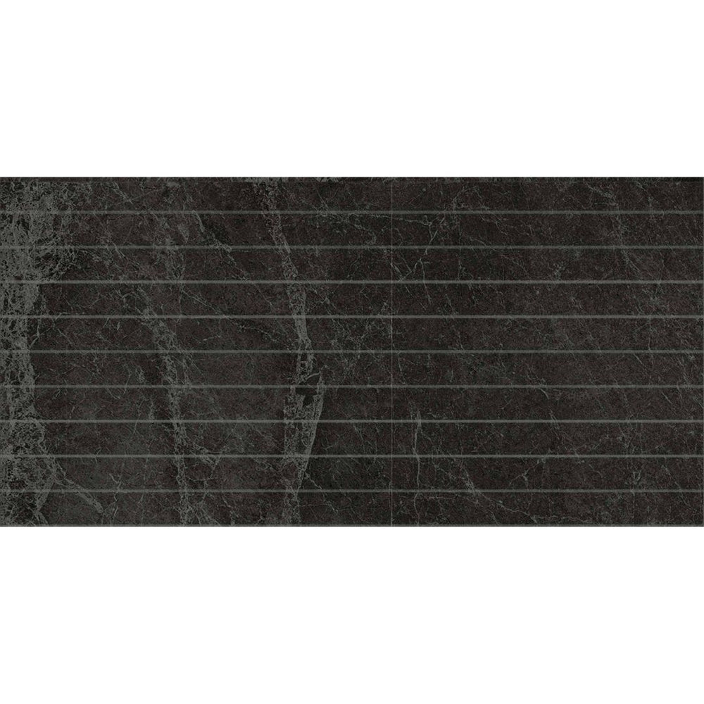 PIETRA BLACK STRIP MOSAIC 28X600MM STRIPS 300X600X10M PT04M4
