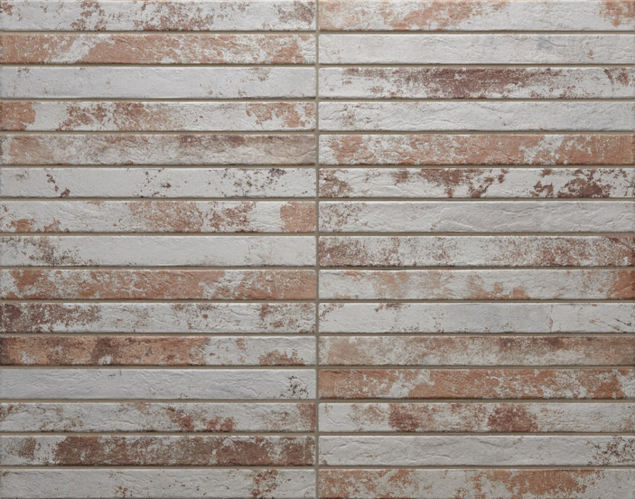 HARLEM RED WHITE BRICK SUBWAY 48X450MM J92497