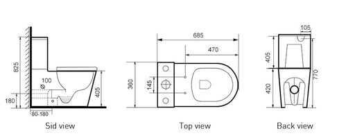 Jess Fast Flow Rimless Toilet Suite