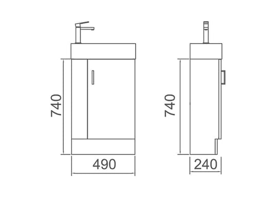 Piccolo Vanity Floor Standing