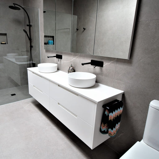 Verona Wall Hung Matte White Vanity