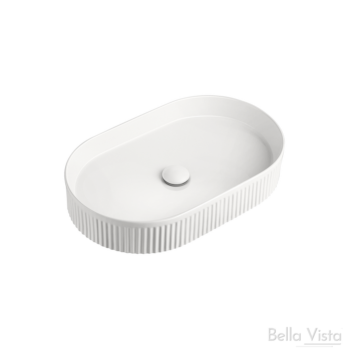 Fluted Oval Basin 580x360x100mm
