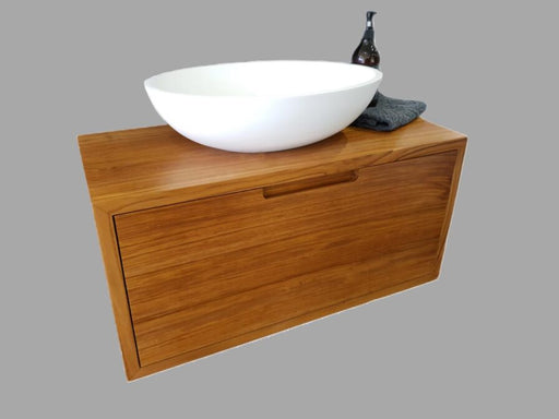 Sicilia 900mm Wall Hung Teak Vanity Unit - $948