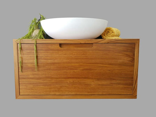 Sicilia 900mm Wall Hung Teak Vanity Unit - $948