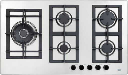 90cm Stainless Steel Gas Cooktop with Wok Burner