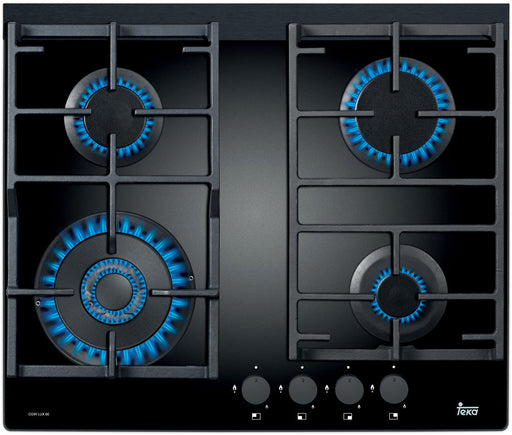60cm Gas on Glass Cooktop with Wok Burner