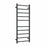SR19MB Matt Black Straight Round Ladder Heated Towel Rail