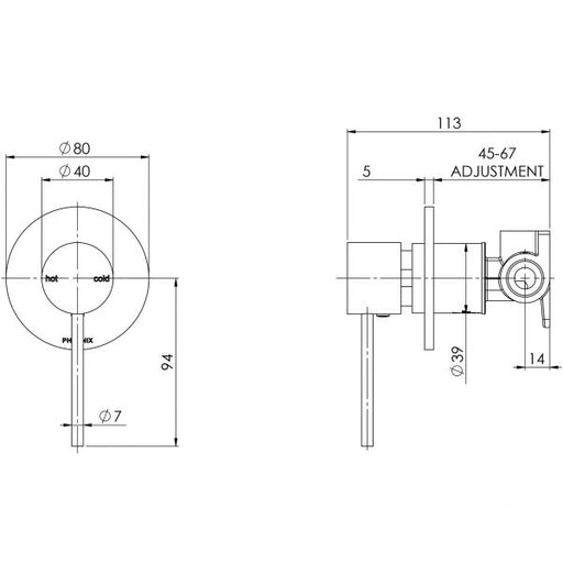 Vivid Slimline Shower Mixer Brushed Nickel - $213