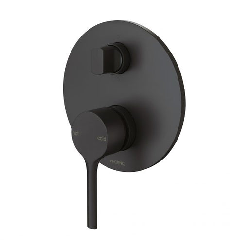 Vivid Slimline Oval Diverter Mixer Matte Black - $316