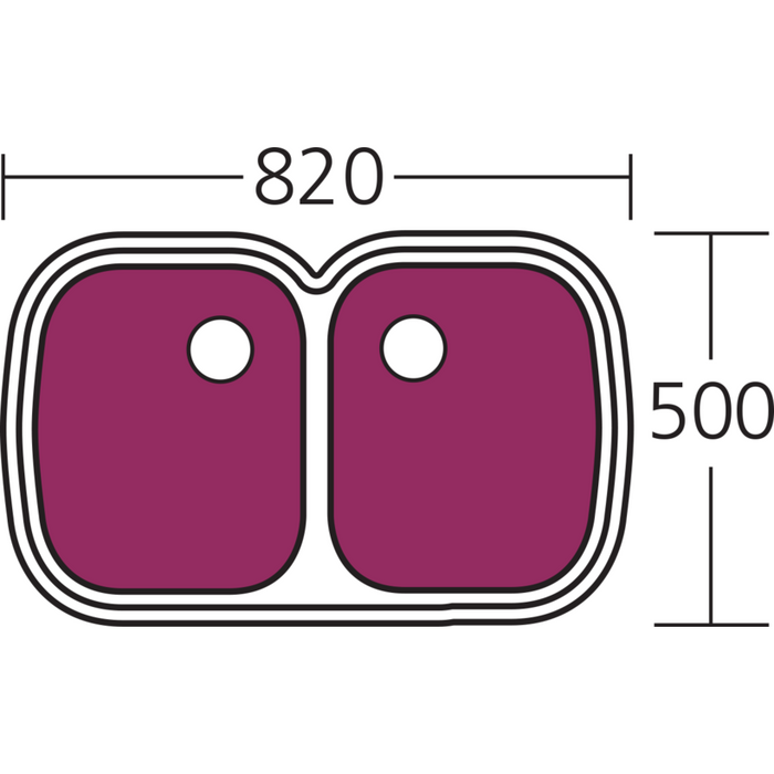 Monet Double Bowl Undermount Sink