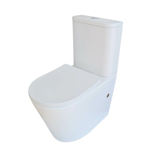 Vega Matte White Rimless Toilet Suite