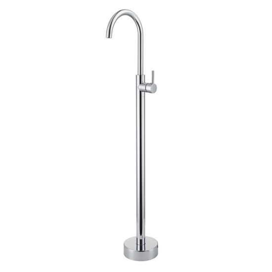 Round Floorstanding Bath Spout With Mixer